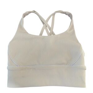 Lululemon Energy Bra Long line Ribbed Sz 4 W2BLIS Chantilly